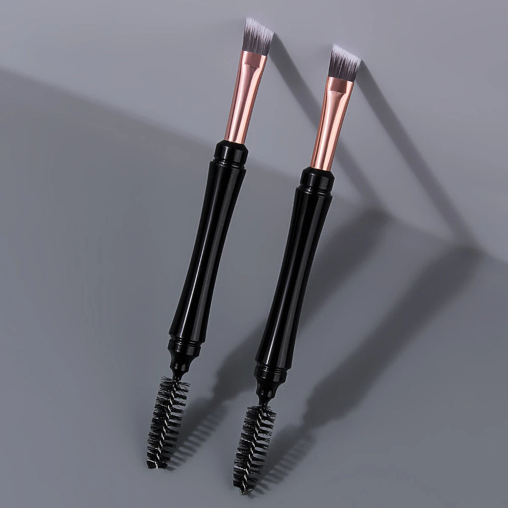 KOSSHOW Double-Headed Eyebrow & Eyelash Brush Set – 2 Pc Eye Makeup Brush Set QXL