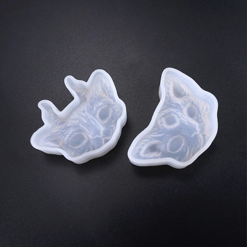 3D Devil Cat Silicone Mold | Resin, Clay, Soap & Candle Silicone Casting Mold QXL 2pcs