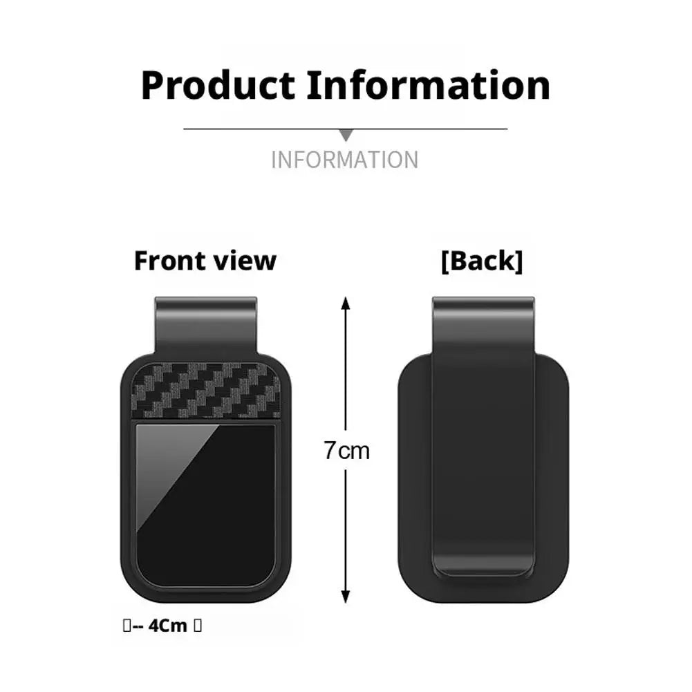 Car Sun Visor Glasses Holder Clip | Carbon Fiber Style Car Visor Glasses Clip QXL