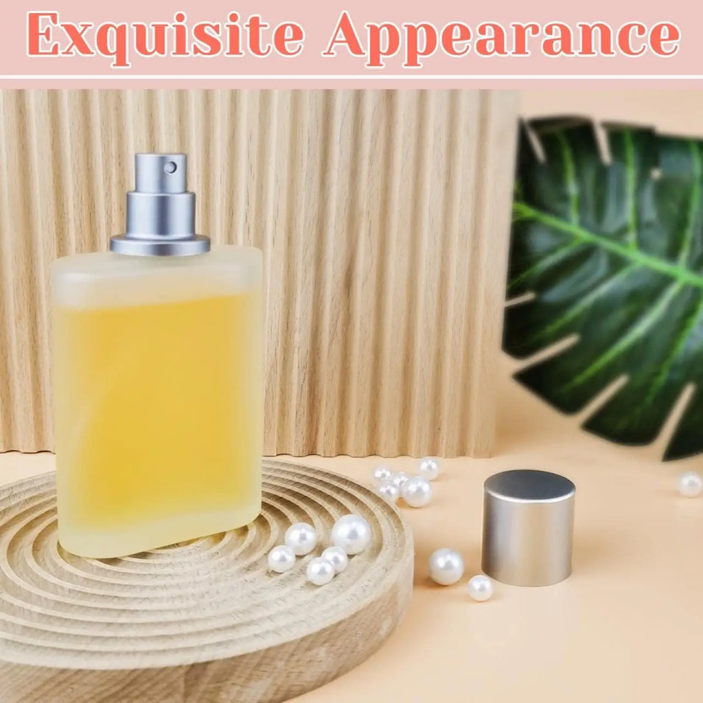 2-Pack Refillable Frosted Glass Perfume Atomizer Bottles + Funnel Perfume Atomizer Bottle QXL