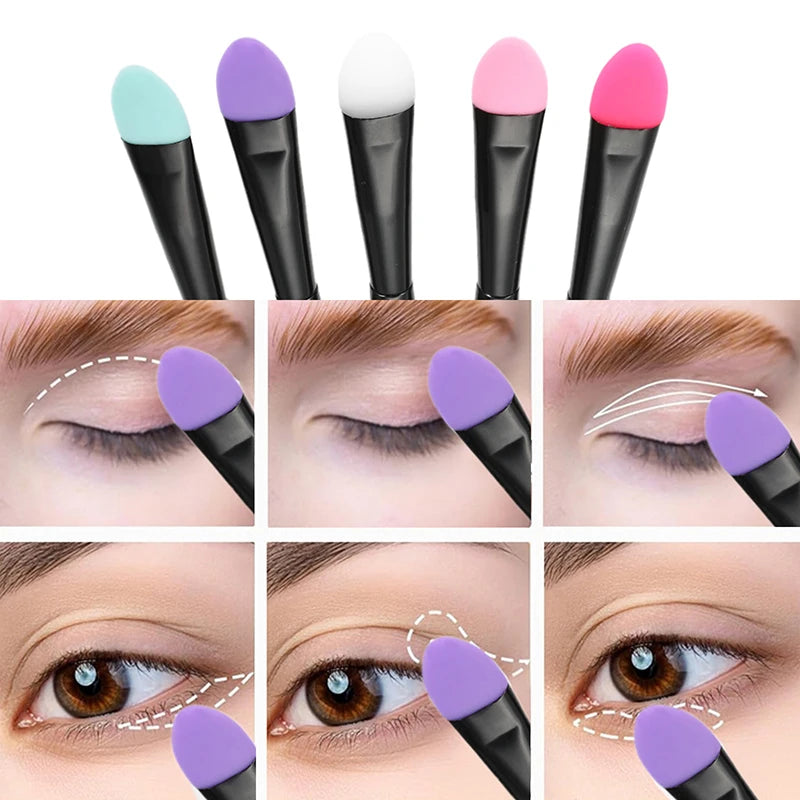 BMPEIC Silicone Eyeshadow & Lip Brush | Food-Grade Safe Silicone Makeup Brush QXL