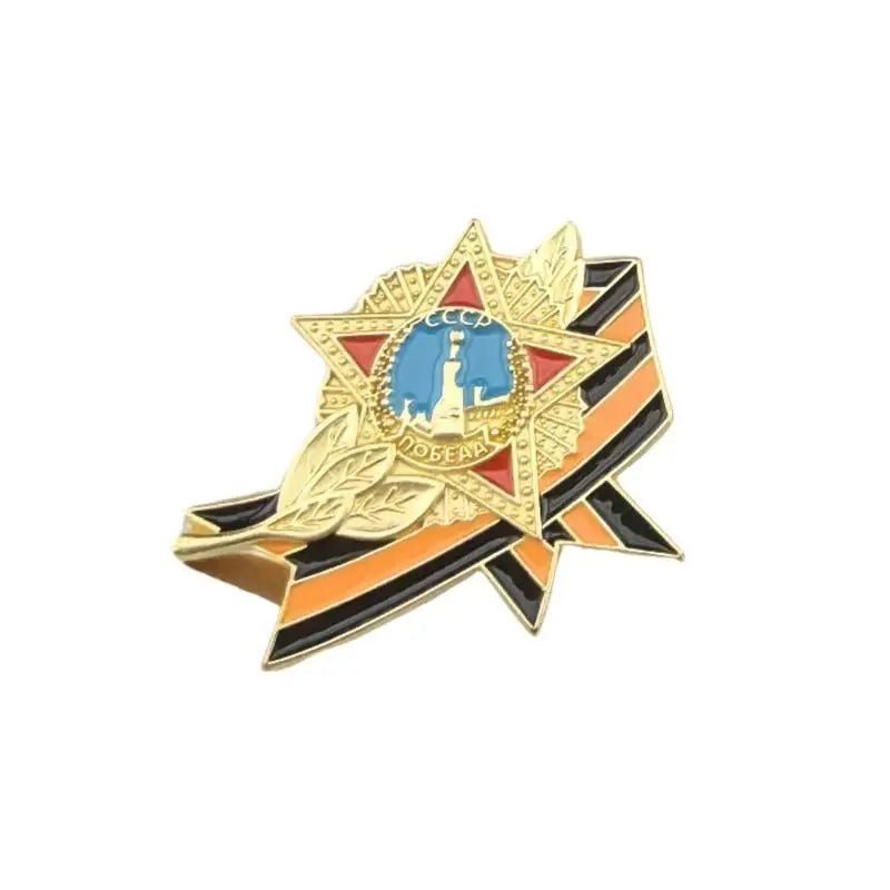 Russian Flag Enamel Lapel Pin | Victory Day Brooch Badge Enamel Lapel Pin QXL