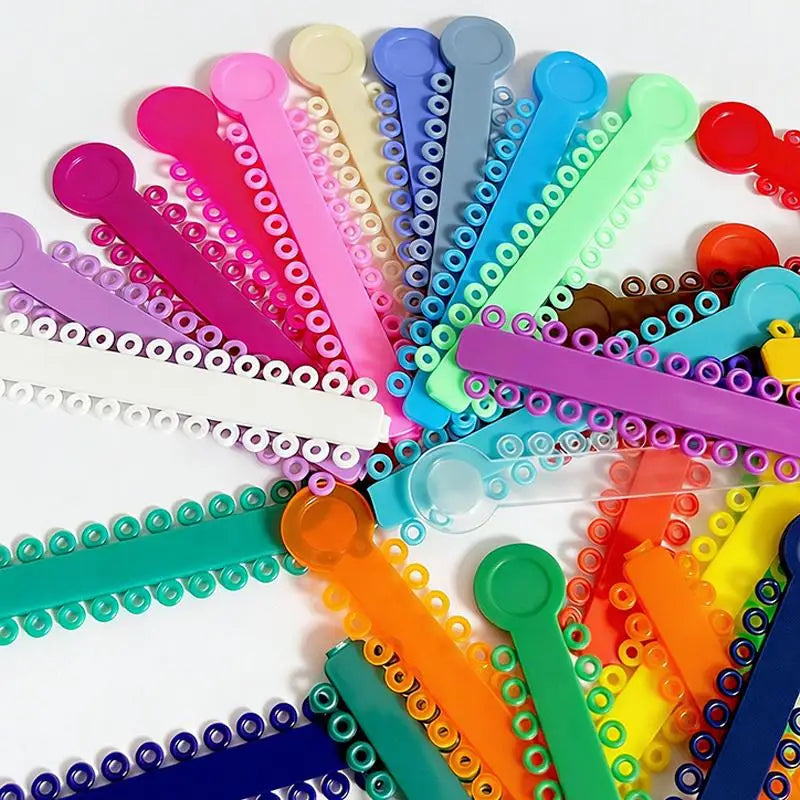 1040-Piece Colourful Orthodontic Elastic Tie Bands for Braces Orthodontic Elastic Ties QXL