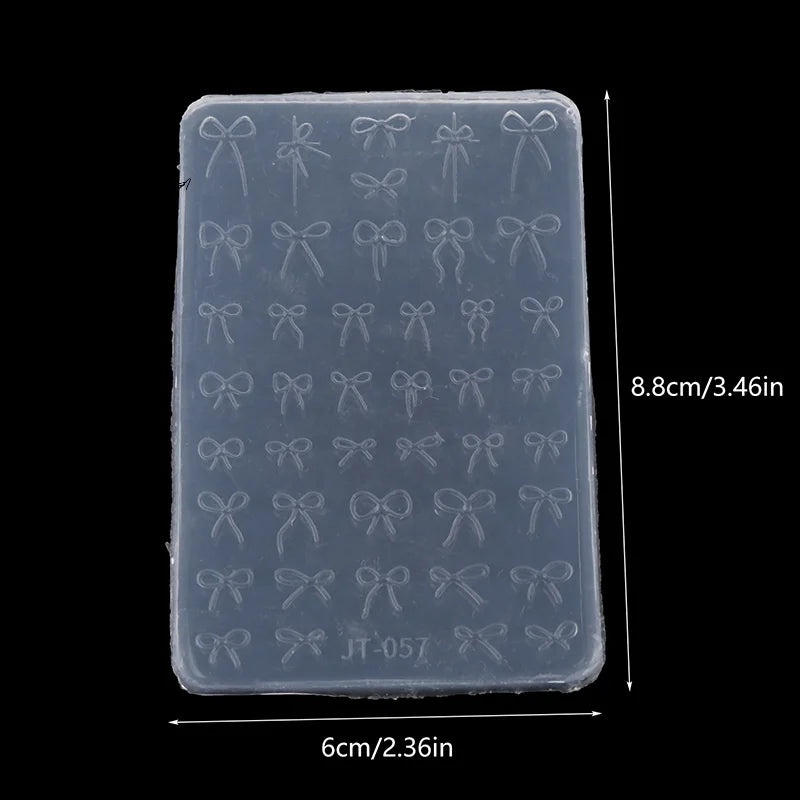 3D Bowknot Silicone Nail Art Mold | DIY Stamping Charms Silicone Nail Mold QXL