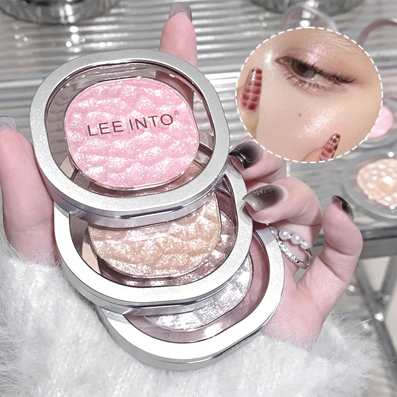 Pearlescent Glitter Eyeshadow | High-Gloss Shimmer Single Pan Glitter Eyeshadow QXL