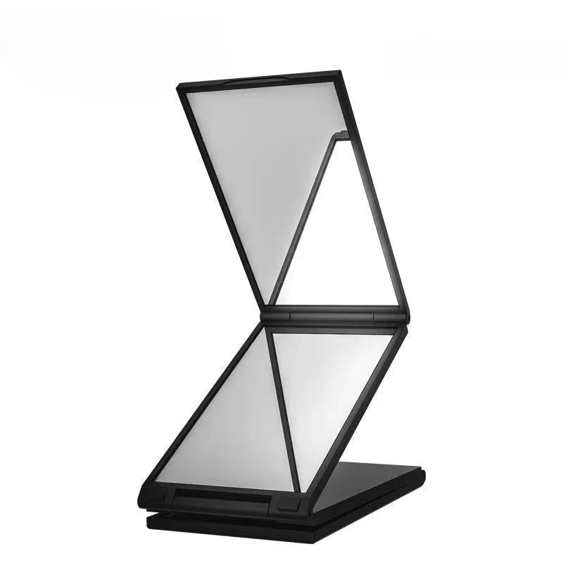 4-Way 360° Foldable Makeup Mirror | Handheld & Desktop