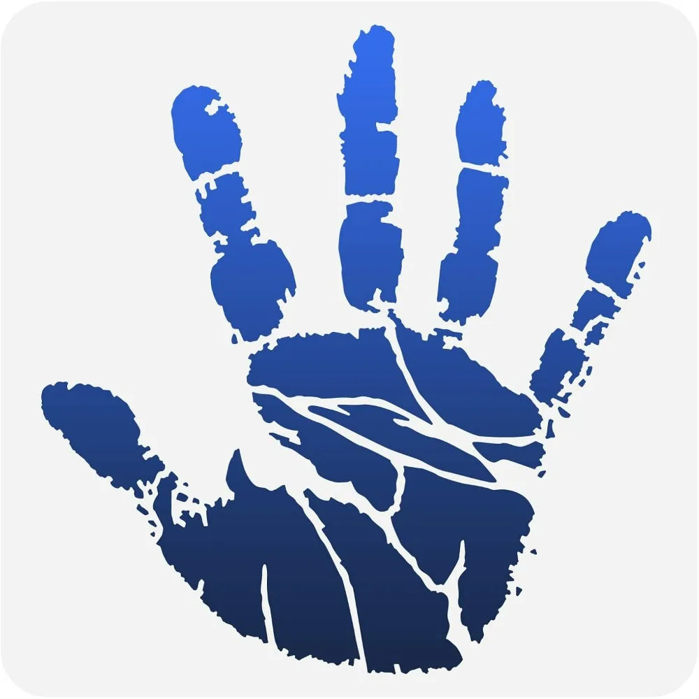 12x12 Handprint Painting Stencil | Reusable PET Craft Template Craft Painting Stencil QXL