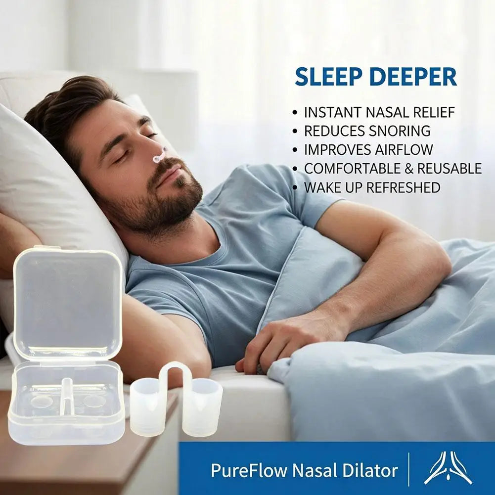 Silicone Nasal Dilator Nose Clip | Anti-Snoring Sleep Aid Nasal Dilator QXL