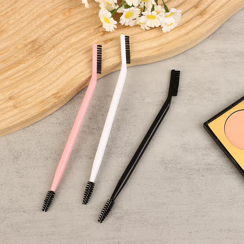 Double-Ended Eyebrow Brush & Eyelash Comb | Reusable Brow Tool Eyebrow Grooming Brush QXL