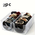 2-Pack Transparent Plastic Storage Box with Dividers Plastic Storage Box QXL 2pcs