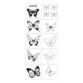 30-Pack 3D Black Butterfly Temporary Tattoos | Waterproof Temporary Tattoo Stickers QXL B