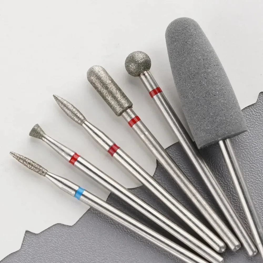 6-Piece Diamond Nail Drill Bits | Electric Manicure Set Nail Drill Bits QXL