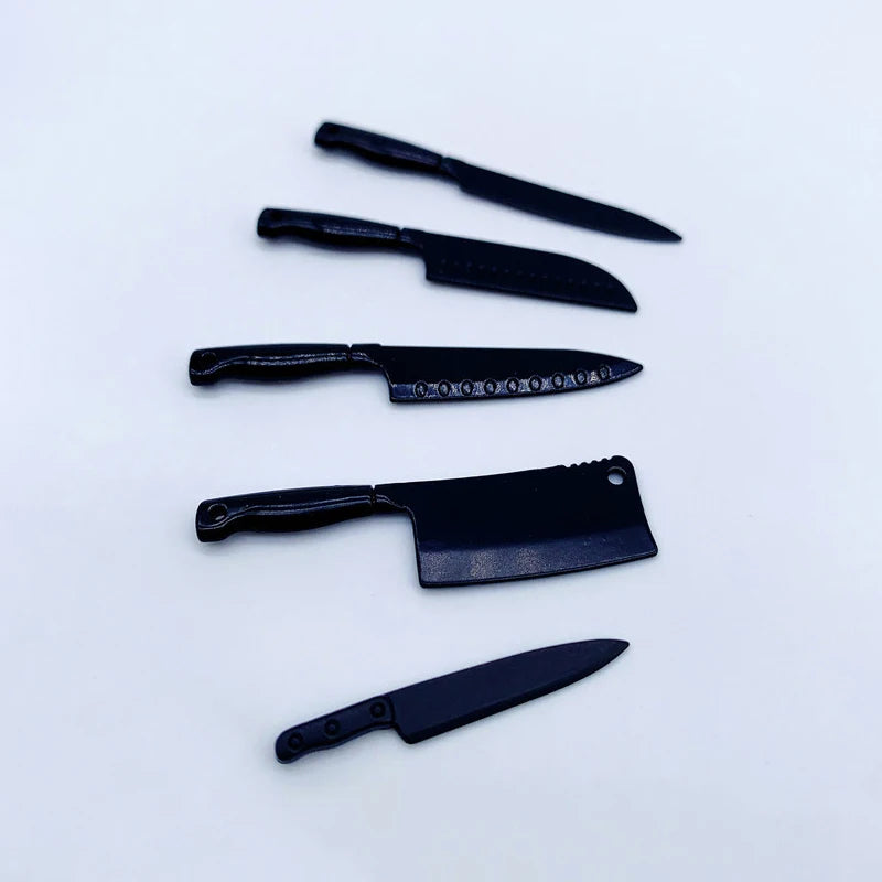 1:12 Dollhouse Mini Knives Set | Miniature Kitchen Utensils Dollhouse Miniature Set QXL
