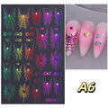 Halloween Spider Nail Stickers | Spooky Slide Decals 1–4 Pack Nail Art Stickers QXL A6