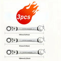3/5-Piece Adjustable Ratchet Wrench Set | 2-in-1 Metal Tool Kit Ratchet Wrench Set QXL 3pcs