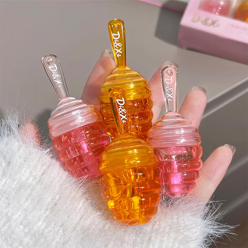 Honeypot Lip Oil Gloss | Moisturizing Hydrating Lip Tint Lip Oil Gloss QXL