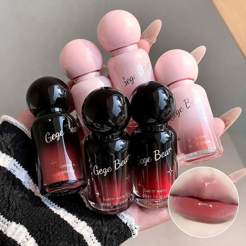 Gege Bear Glass Lip Gloss | Clear Shine & Long-Lasting Lip Gloss QXL