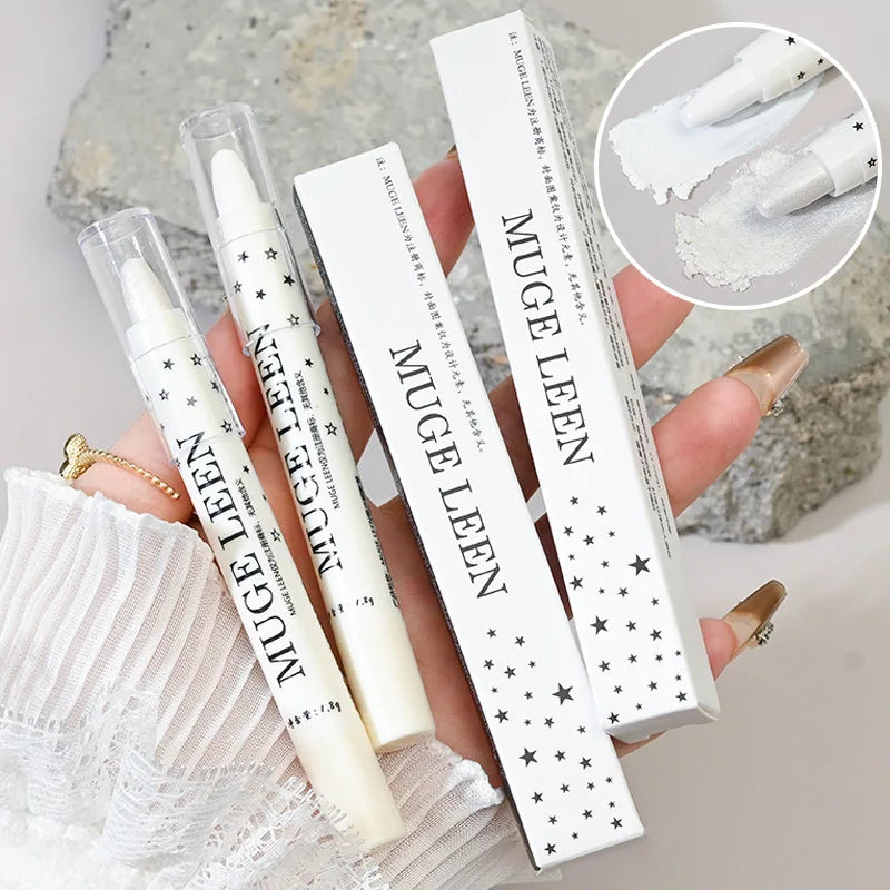 Pearl White Shimmer Eye Highlighter Pencil | Waterproof 2g Eye Highlighter Pencil QXL