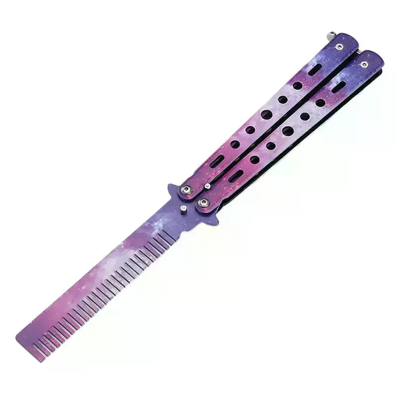 Stainless Steel Butterfly Comb | Foldable Galaxy Flip Trainer Butterfly Flip Comb QXL