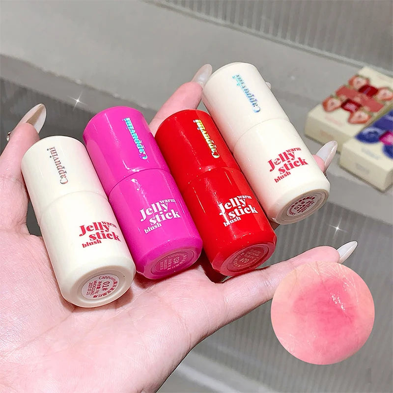 Warm Jelly Blush Stick | Long-Lasting Low Saturation Blusher Jelly Blush Stick QXL