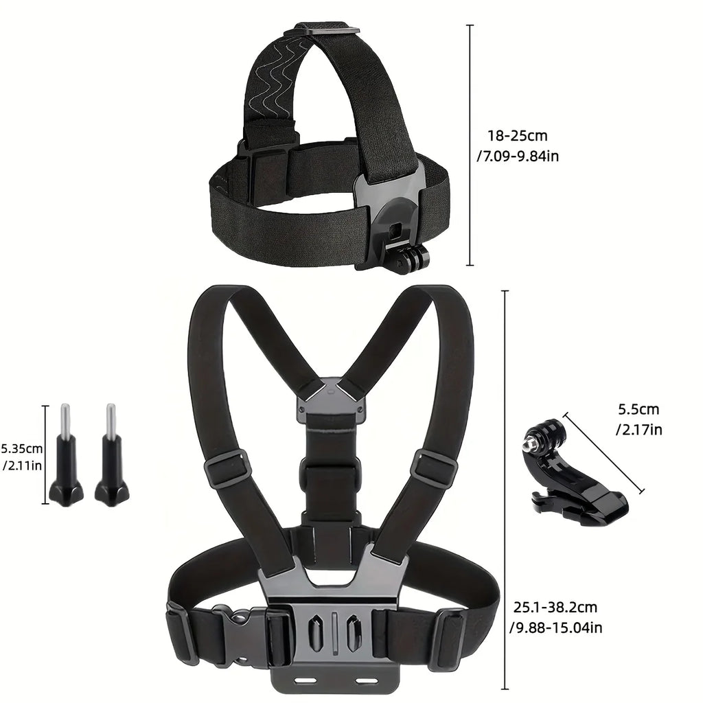 Chest & Head Mount Stabilizer for Action Cameras & Camcorders Camera Mount Stabilizer QXL