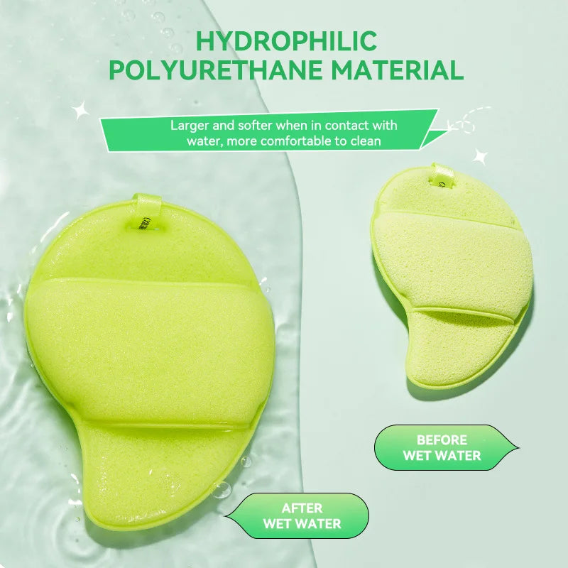 Gecomo Mango Face Wash Glove Sponge | Deep Cleansing Puff Face Cleansing Sponge QXL