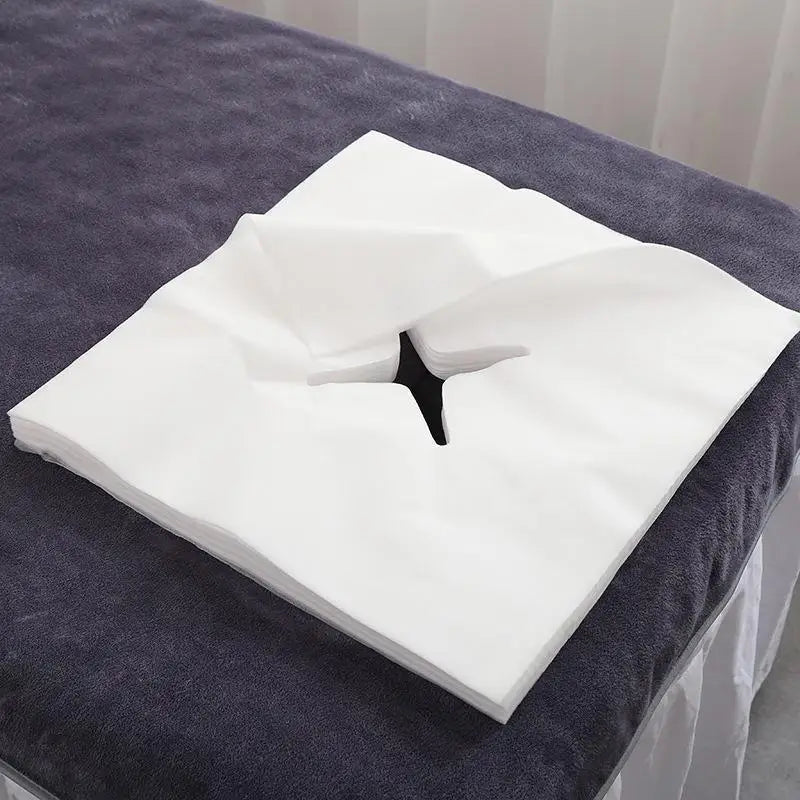 Disposable Non-Woven Hole Towel Covers | Salon Bed Sheets 50/300 Disposable Salon Cover QXL