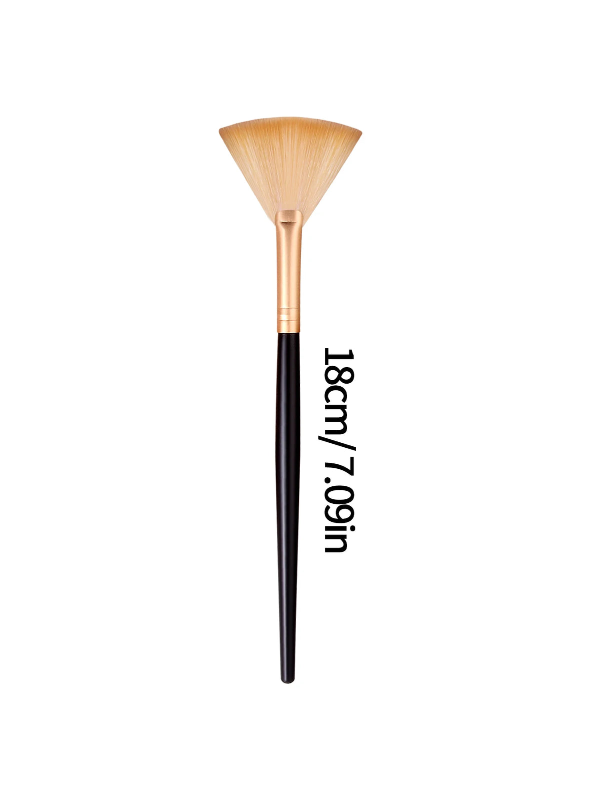 KOSSHOW 2-Pack Fan Makeup Brush Set | Wood Handle & Nylon Fan Makeup Brush Set QXL