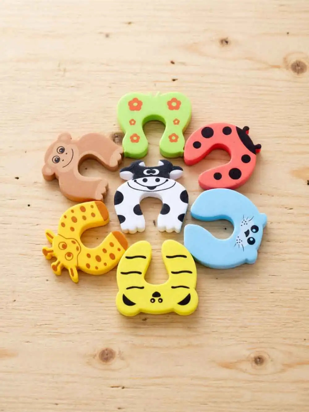 7-Pack Baby Door Finger Guards | Cute Animal EVA Stoppers Baby Safety Guard QXL