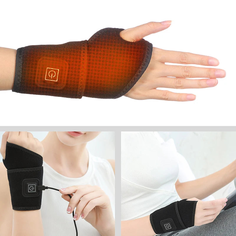 USB Heated Wrist Support Sleeve | Warming Breathable Brace Heated Wrist Brace QXL