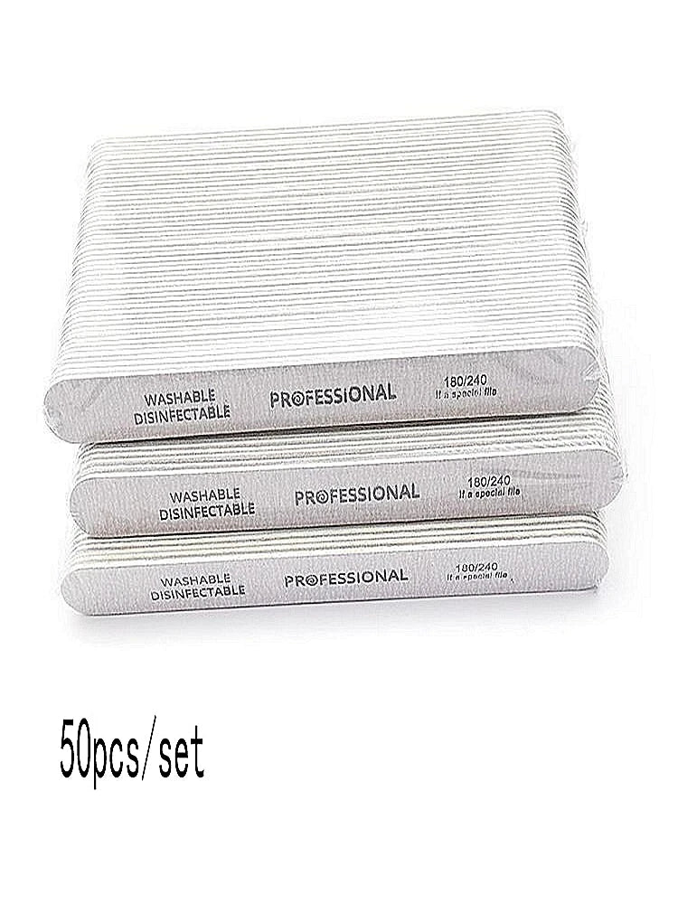 Wooden Nail File Buffer Blocks 100/180/240 Grit | 10–50 Pack Nail File Buffer Block QXL
