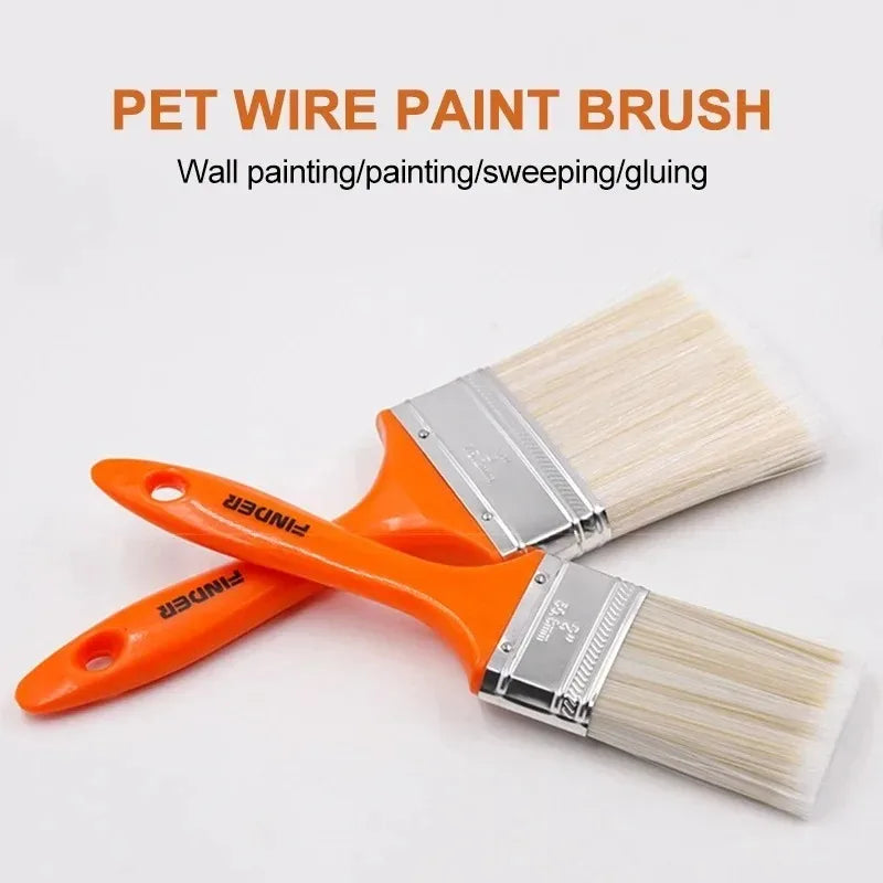 Wall Paint Brush | Soft PET Bristles, ABS Handle, 8 Sizes Paint Brush Set QXL