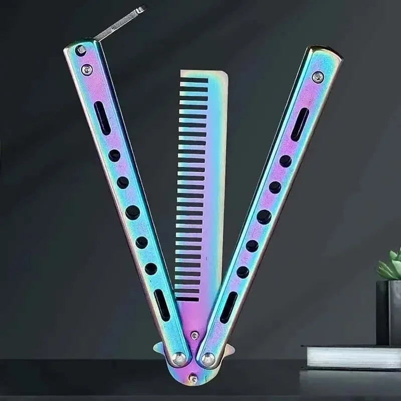 Stainless Steel Butterfly Folding Comb | Pocket Travel Comb Butterfly Folding Comb QXL