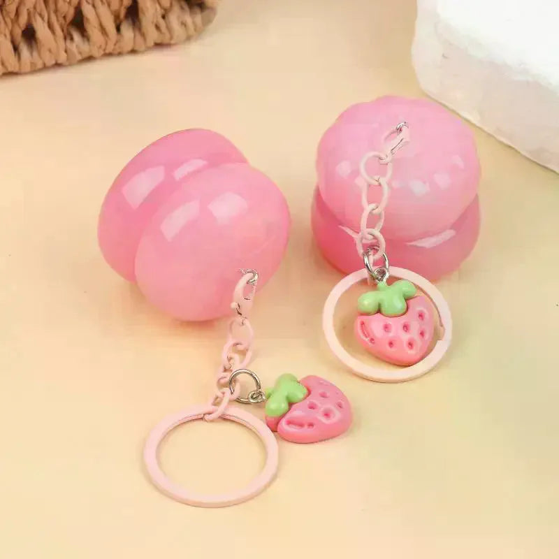 5g Mini Empty Lip Balm Jar with Keychain | DIY Lip Mask Lip Balm Container QXL