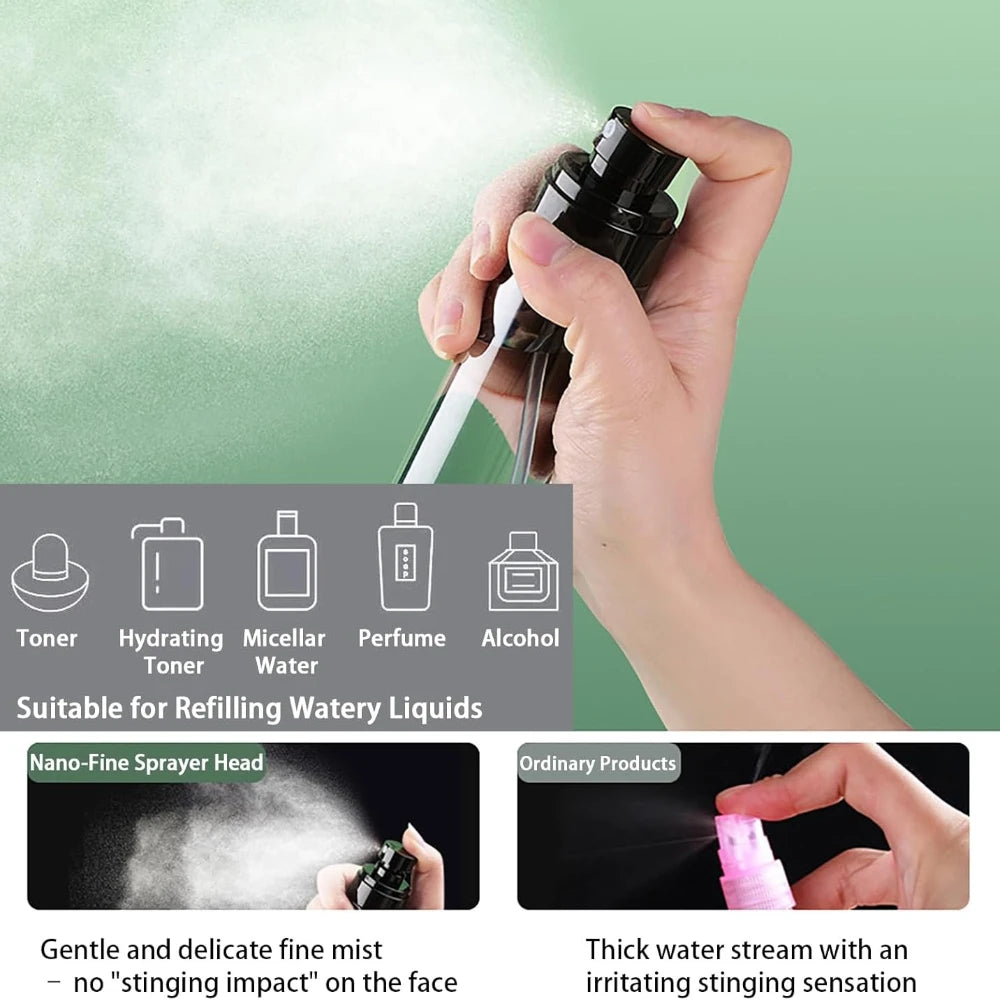 4-Pack 1oz Black Fine Mist Mini Spray Bottles | Travel Refillable Travel Spray Bottles QXL