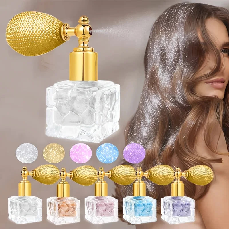 Air Pump Holographic Glitter Spray Powder | Hair Body & Face Body Glitter Spray QXL