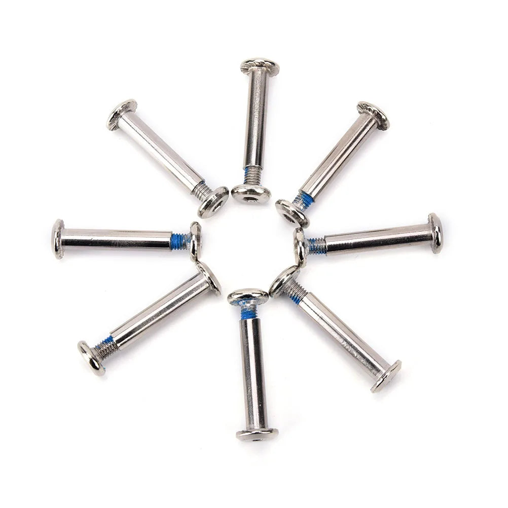8-Pack 31mm Steel Inline Skate Wheel Axles & Bolts Set Skate Wheel Axles QXL