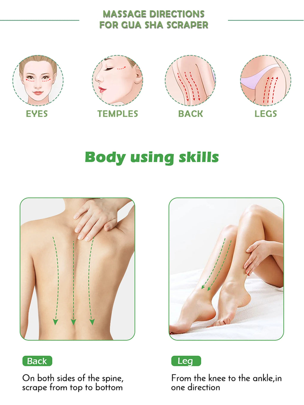 Natural Jade Gua Sha Board – Face Lifting & Skin Firming Jade Gua Sha Board QXL