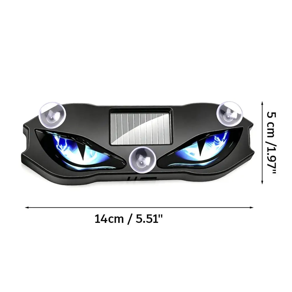 Solar LED Demon Eye Warning Light | Vibration-Activated Car Solar Car Warning Light QXL