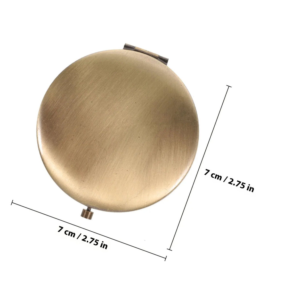 Compact Round Folding Makeup Mirror | Wooden Pocket Mirror Compact Makeup Mirror QXL Light Brown