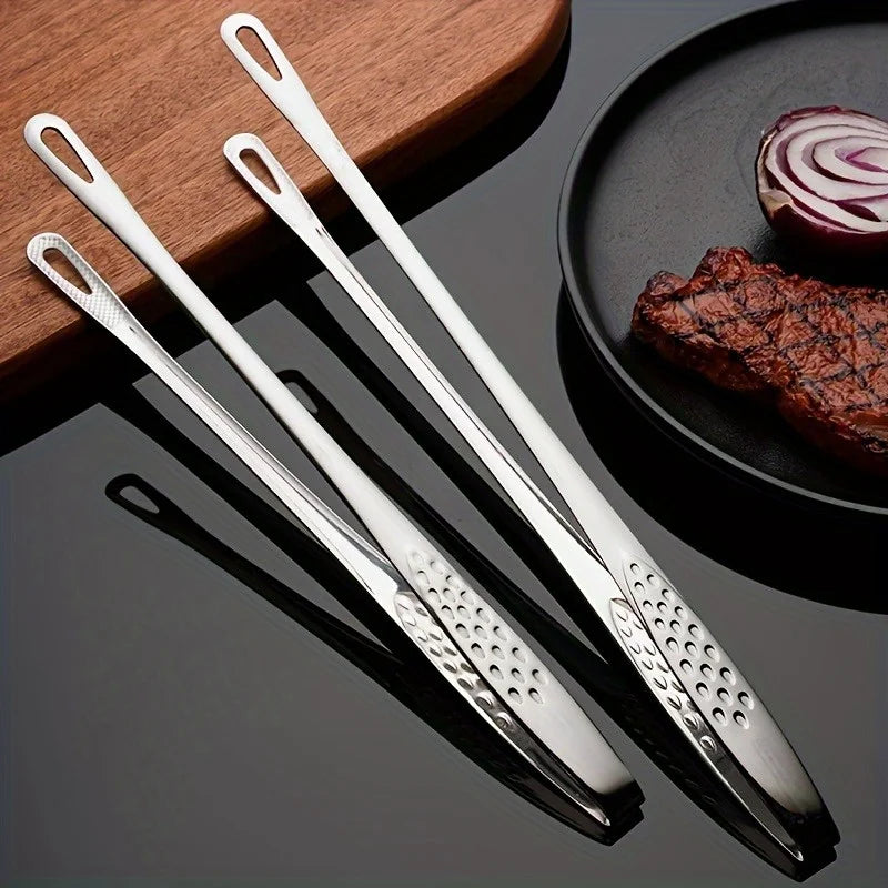 Stainless Steel BBQ Meat Tongs | Anti-Scald Grill Clip BBQ Grill Tongs QXL