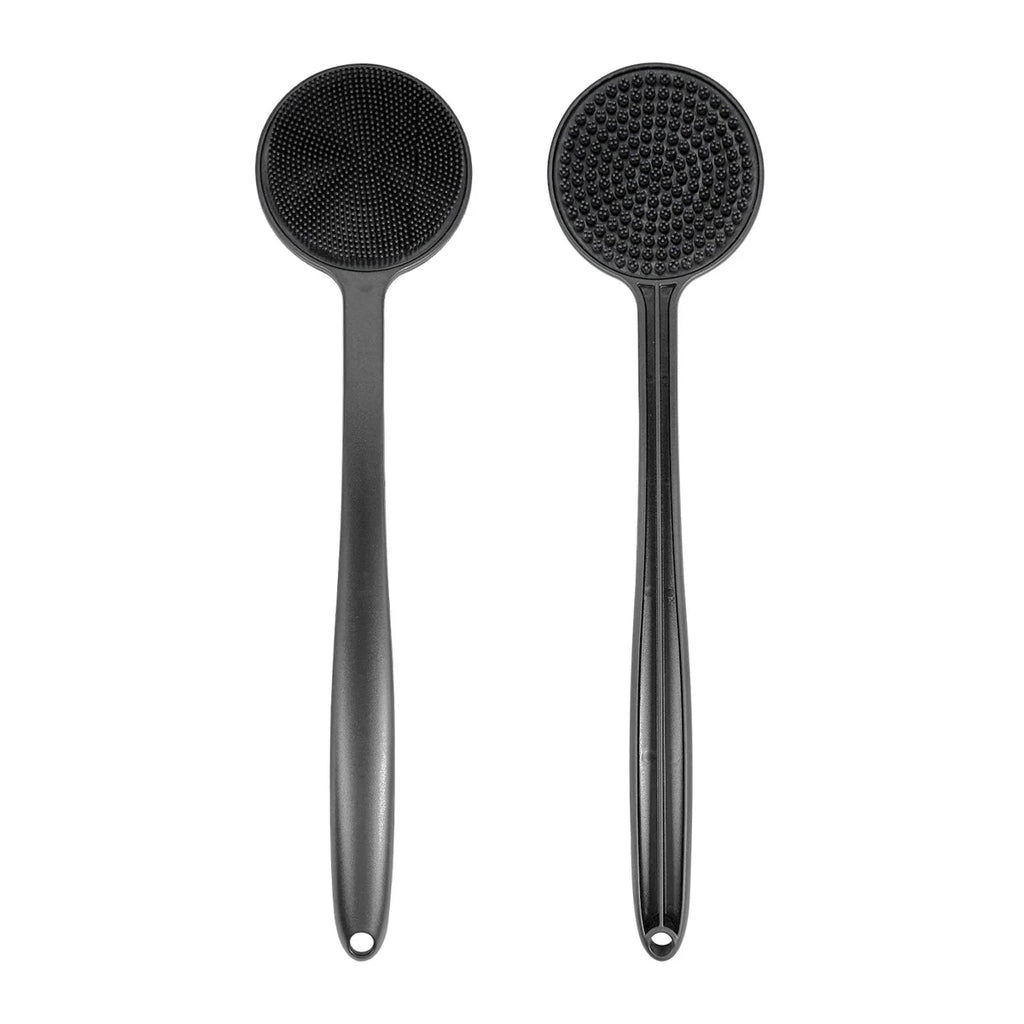 Long Handle Bath Brush & Scalp Massage Shampoo Brush Set 2-Pc Bath Brush Set QXL