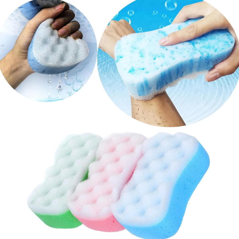 Exfoliating Bath Sponge Pouf Loofah | 1 or 3-Pack Spa Scrubber Bath Sponge Pouf QXL 1Pc random color China Mainland