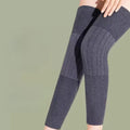 Women's Fleece Knee Sleeve Warmers | Windproof Leg Warmers Knee Sleeve Warmers QXL Grey One Size