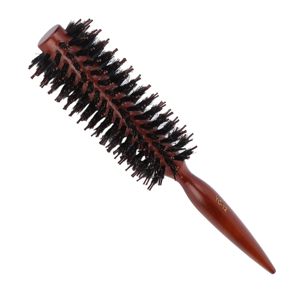 Round Styling Hair Brush – Nylon Bristles & Pointed Tail Handle Round Hair Brush QXL