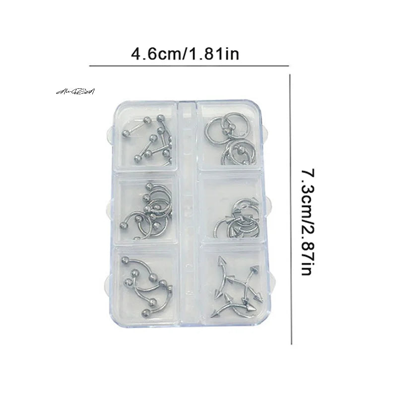 30-Pc Punk 3D Nail Charms | Metal Alloy Black & White Set Nail Art Charms QXL