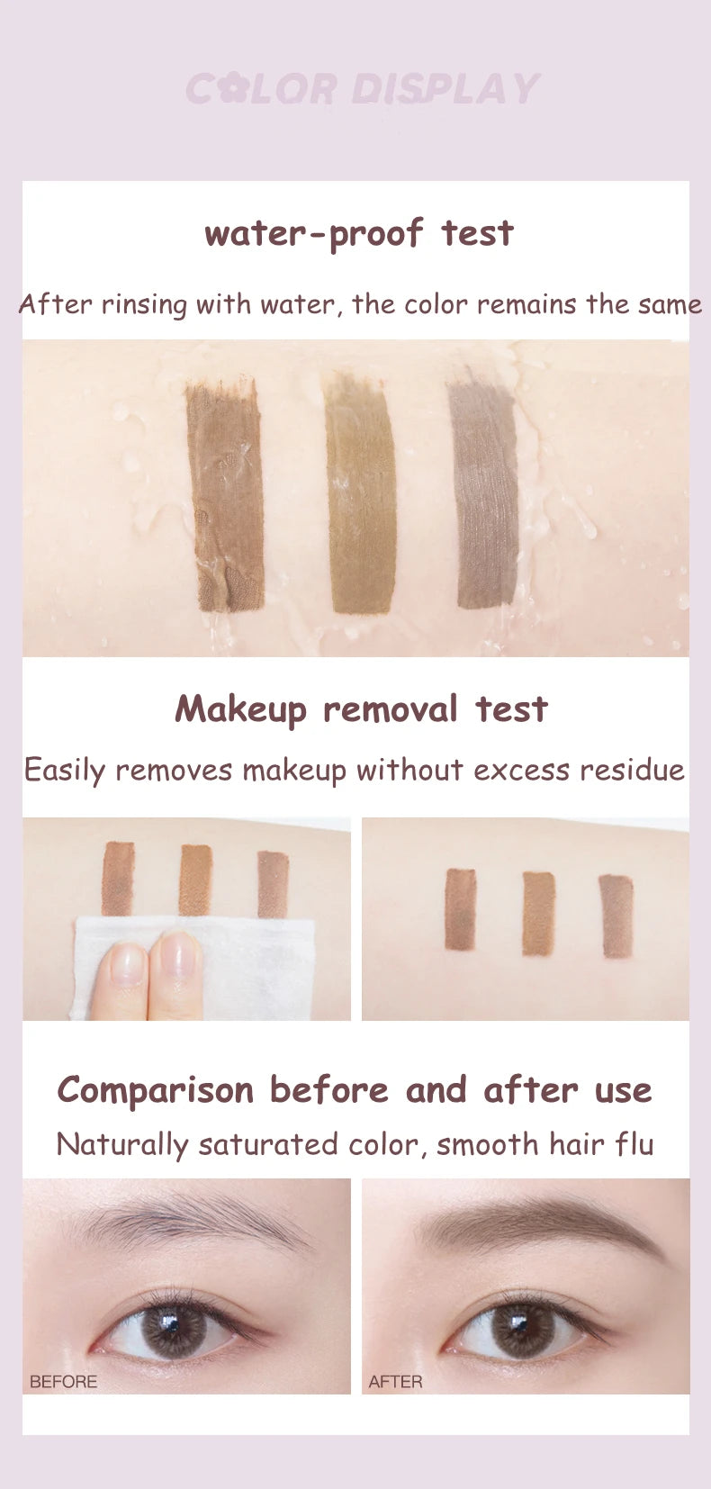Judydoll Waterproof Eyebrow Tint Mascara Balm | Natural Look Eyebrow Tint Mascara QXL