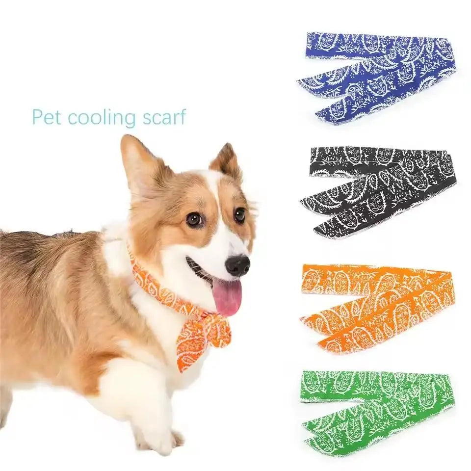 Pet Cooling Scarf for Dogs & Cats | Summer Neck Wrap Bandana Pet Cooling Bandana QXL