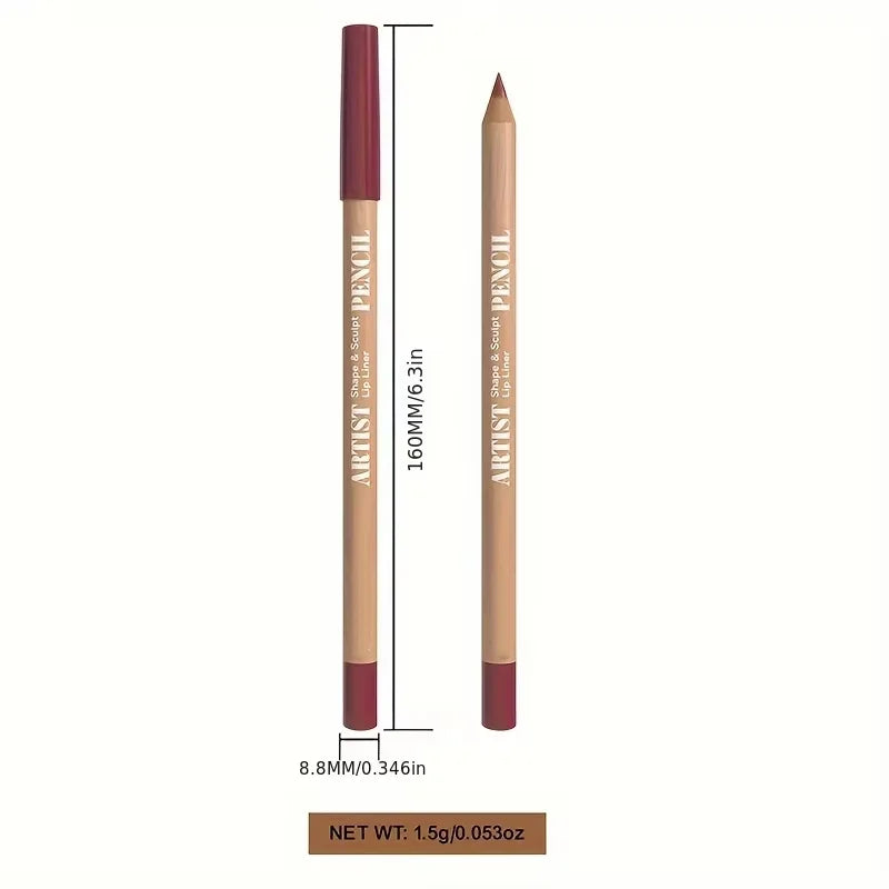6-Piece Velvet Matte Lip Liner Set | Berry, Brown & Pink Shades Lip Liner Set QXL