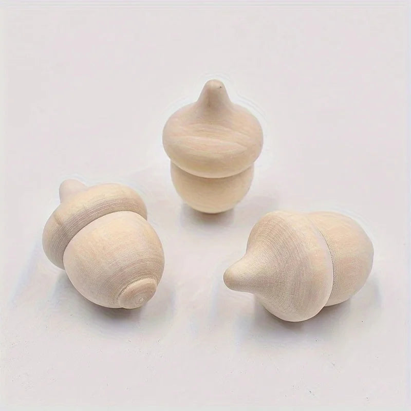 Wooden Painted Acorn Crafts | Jewelry Making & Decor Accents Wood Craft Decor QXL